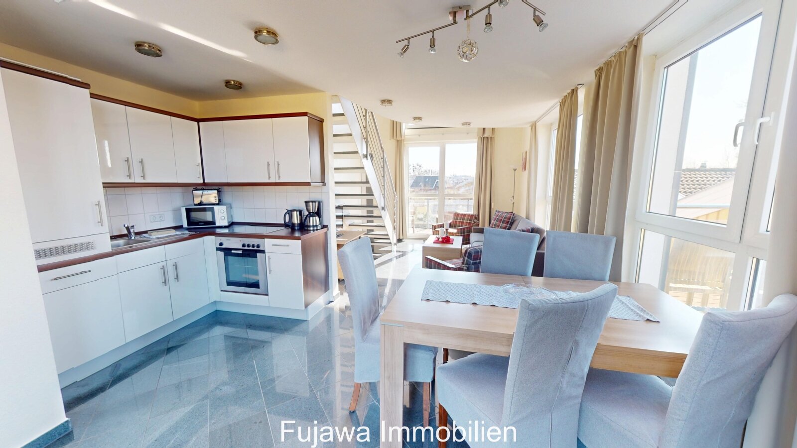 Maisonette Wohnung Appartement im Müritzturm mit Seeblick