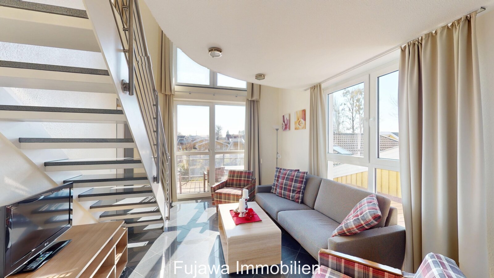 Maisonette Wohnung Appartement im Müritzturm mit Seeblick