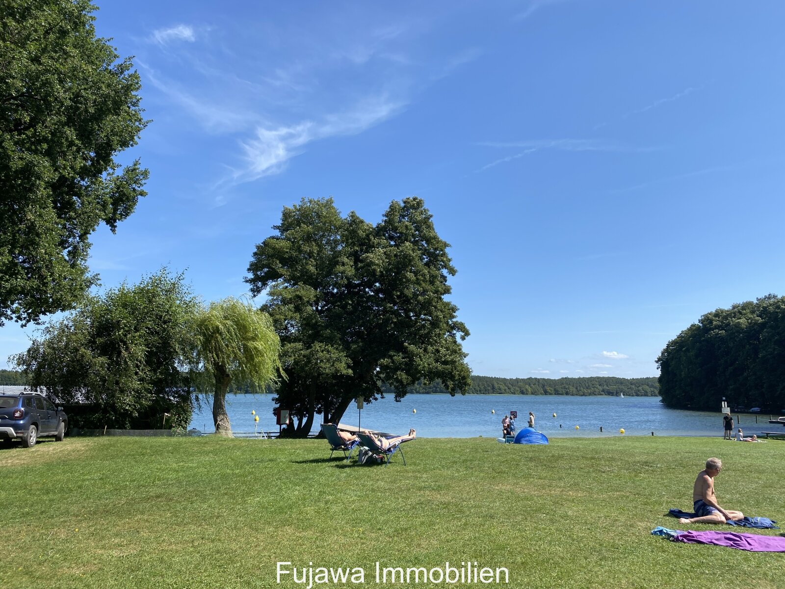 große Badestelle am Schwarzer See große Badestelle am Schwarzer See