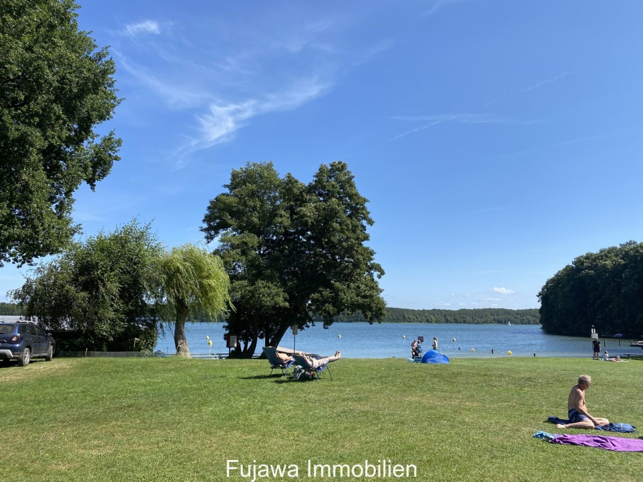 große Badestelle am Schwarzer See große Badestelle am Schwarzer See