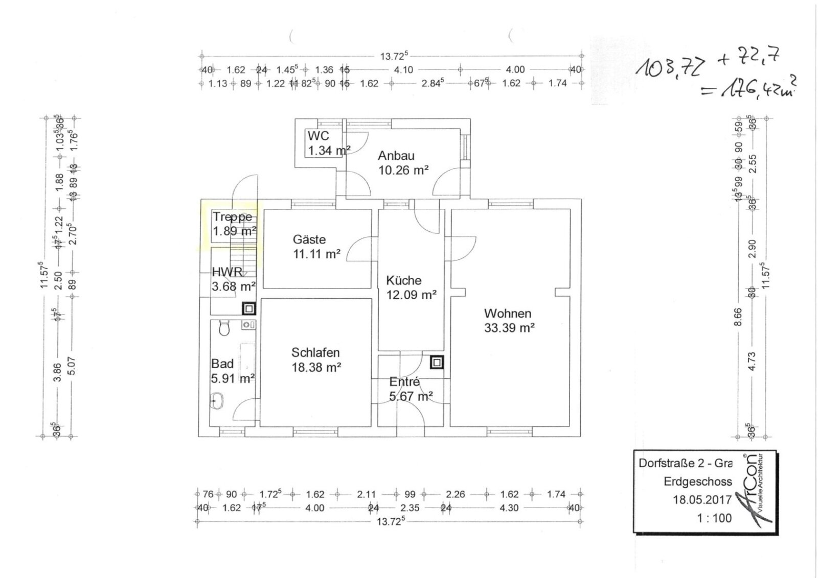 Grundriss Wohnhaus EG