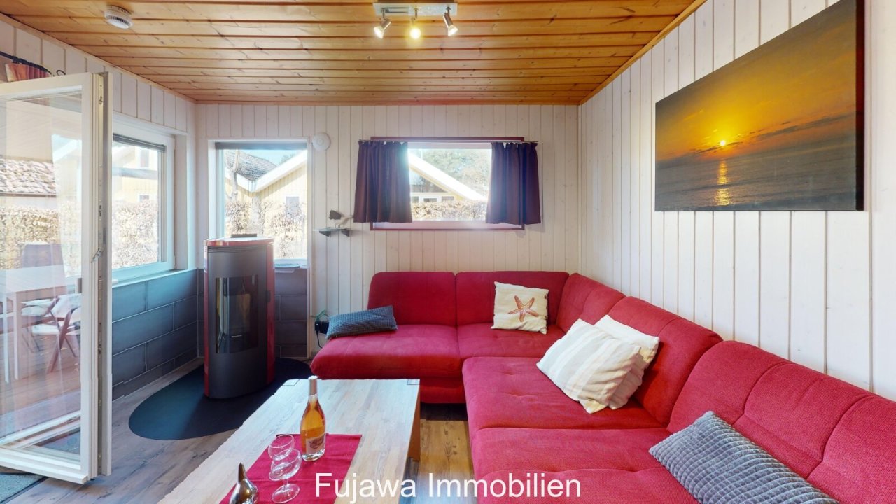 Wohnbereich mit Pelletofen